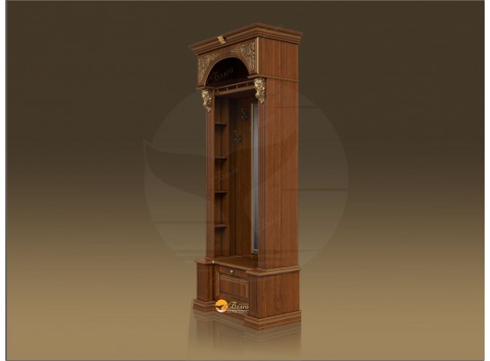 Прихожая Б11.8-1 с зеркалом Орех/патина золото в Набережных Челнах