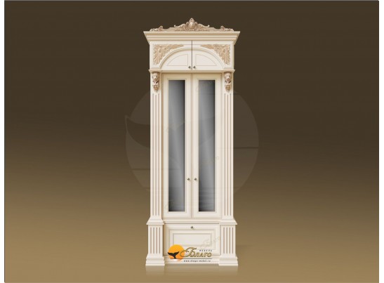 Шкаф с двумя узкими створками Б11.8-2 Карамель/патина золото в Набережных Челнах