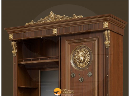 Прихожая-купе Б11.6-1 Орех/патина золото в Набережных Челнах