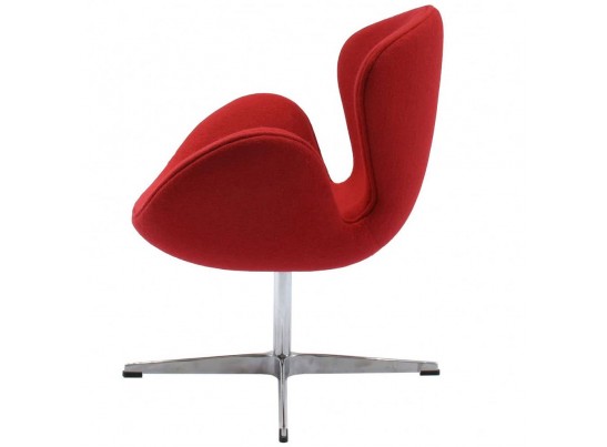Кресло SWAN STYLE CHAIR красный кашемир Кресло SWAN STYLE CHAIR красный кашемир