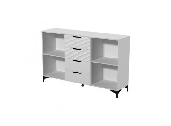 Брента - Комод - 4 ящика, 2 двери - белый в Набережных Челнах