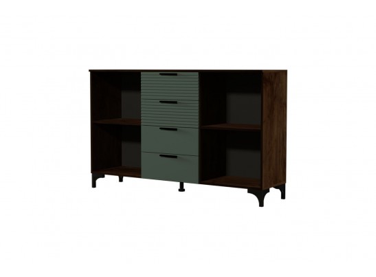 Брента - Комод - 4 ящика, 2 двери - оливковый в Набережных Челнах