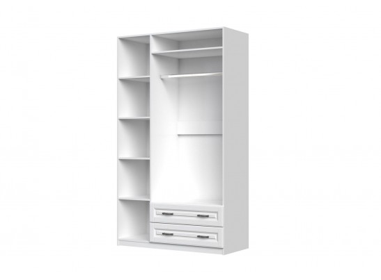 Кантри Шкаф распашной ШР-3 - белая, с 1 зеркалом в Набережных Челнах