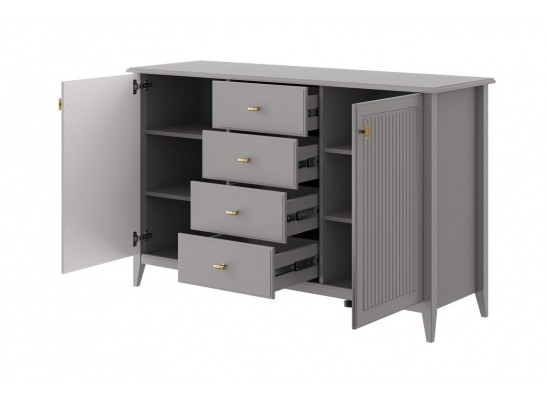 Никеа (антрацит) - Комод 4 ящика 2 двери в Набережных Челнах