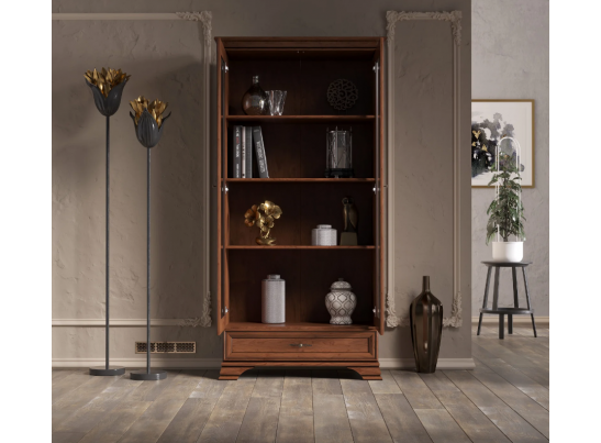 Шкаф-витрина KENTAKI каштан