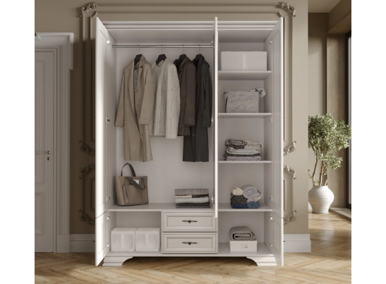 Шкаф с зеркалом KENTAKI белый