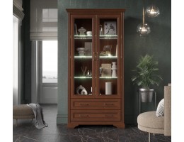 Витрина с подсветкой Стилиус орех донской REG2W2S Витрина с подсветкой Стилиус орех донской REG2W2S
