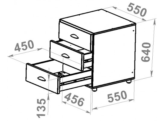 Тумба с ящиками Modul 4 в Набережных Челнах