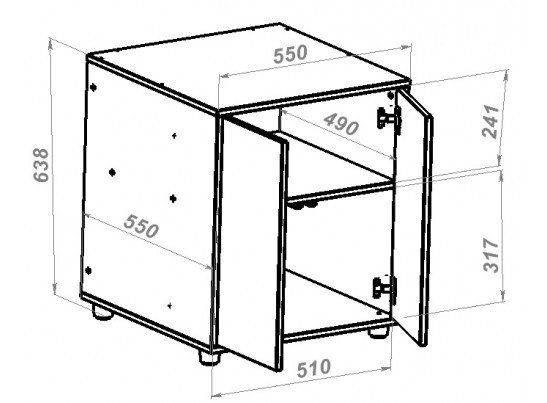 Тумба с дверцами Modul 9 в Набережных Челнах