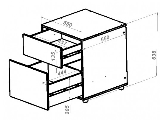 Тумба с ящиками Modul 10 в Набережных Челнах