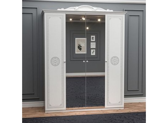 Грация Шкаф 4-х дверный с зеркалами в Набережных Челнах