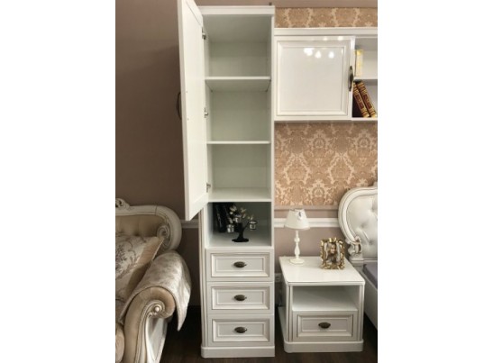 Шкаф детский НАТАЛИ 1-ств, белый глянец