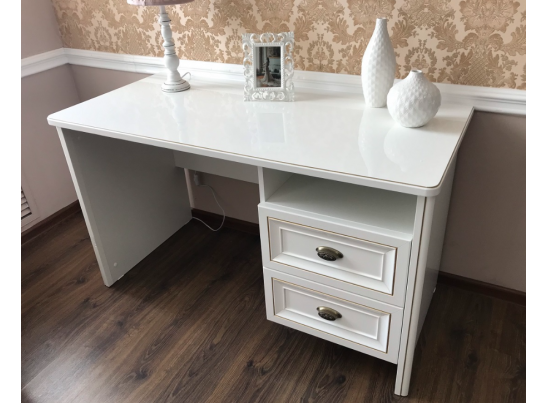 Стол письменный НАТАЛИ, белый глянец