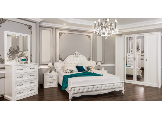 Мишель стеллаж для шкафа левый, белый матовый