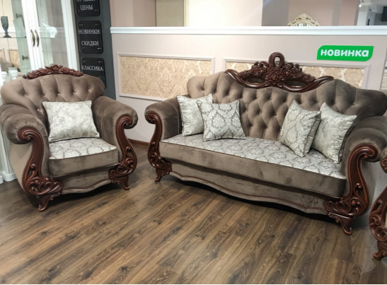 Диван Афина с раскладным механизмом, декор караваджо в Набережных Челнах