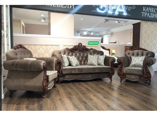Комплект мягкой мебели АФИНА, караваджо в Набережных Челнах