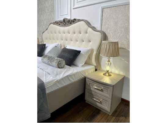 Кровать МОККО 1,6 серый камень