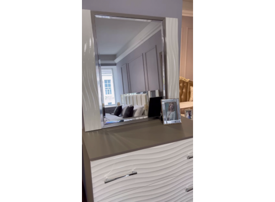 Спальня "Gravita" 4-х ств. шкаф с зеркалами, Белый глянец в Набережных Челнах