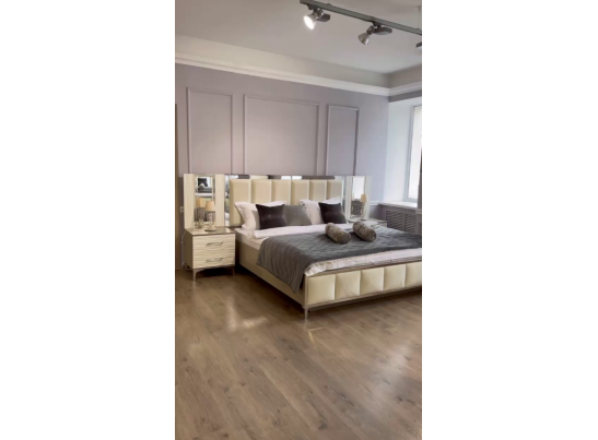 Спальня "Gravita" 4-х ств. шкаф с зеркалами, Белый глянец в Набережных Челнах