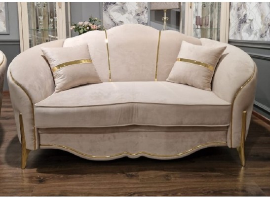 Раскладной Диван Лара 2х местный, бежевый золото в Набережных Челнах
