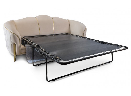 Раскладной Диван Лара 2х местный, бежевый золото в Набережных Челнах