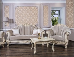 Комплект мягкой мебели МАРСЕЛЛА, крем глянец