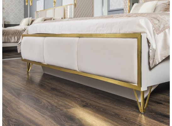 Кровать LARA 160X200см, бежевый глянец в Набережных Челнах