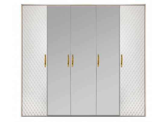 Шкаф LARA 5-дверный, белый глянец в Набережных Челнах