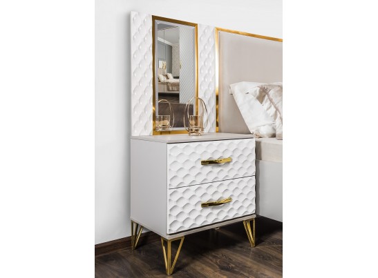 Тумба LARA, белый глянец в Набережных Челнах