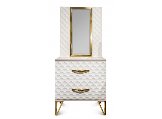 Тумба LARA, белый глянец в Набережных Челнах