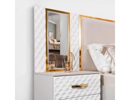 Зеркало LARA для прикроватной тумбы, белый глянец