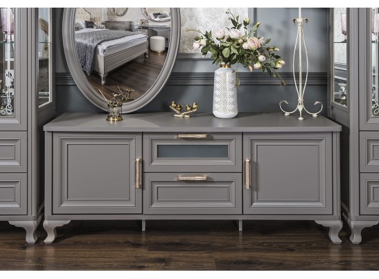 Тумба ТВ МОККО, серый камень в Набережных Челнах