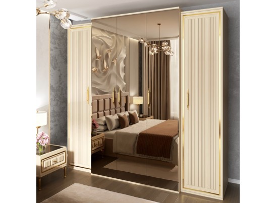 Шкаф 5-ти дверный ЗАМИРА, бежевый в Набережных Челнах