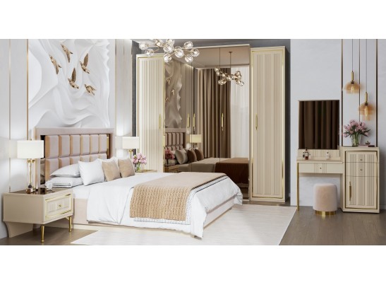 Шкаф 5-ти дверный ЗАМИРА, бежевый в Набережных Челнах