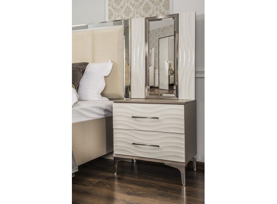 Зеркало GRAVITA для прикроватной тумбы, белый глянец в Набережных Челнах