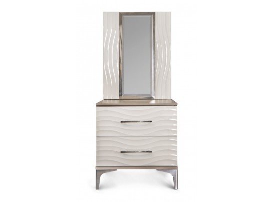 Зеркало GRAVITA для прикроватной тумбы, белый глянец в Набережных Челнах