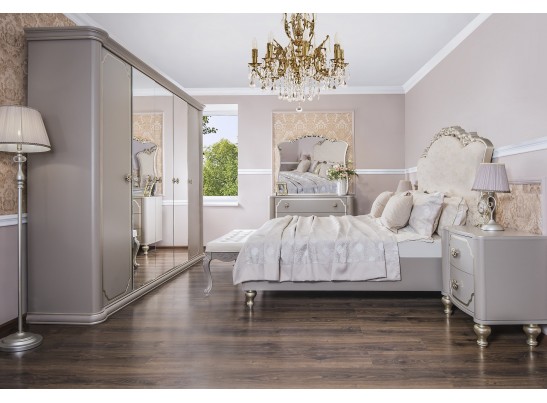 Шкаф 5-ти дверный ЛАЛИ, серый камень в Набережных Челнах