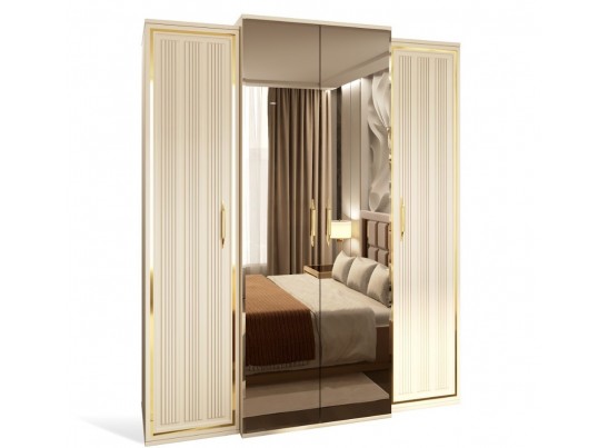 Шкаф 4-х дверный ЗАМИРА, бежевый в Набережных Челнах