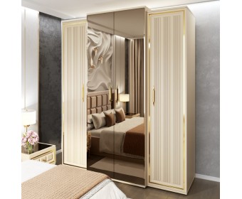 Шкаф 4-х дверный ЗАМИРА, бежевый