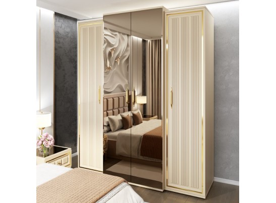 Шкаф 4-х дверный ЗАМИРА, бежевый в Набережных Челнах