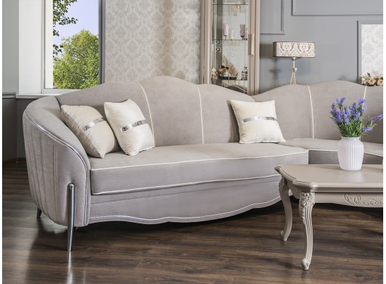 Диван GRAVITA угловой 3-У-2, серый серебро в Набережных Челнах