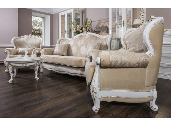 Комплект мягкой мебели Натали, белый глянец в Набережных Челнах