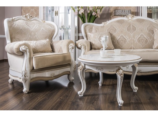 Комплект мягкой мебели Натали, белый глянец в Набережных Челнах