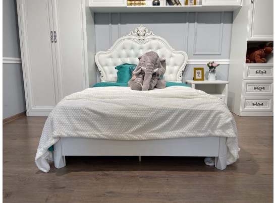 Кровать Мишель 120, белый матовый в Набережных Челнах