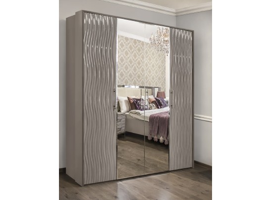 Шкаф 4-х ств. Гравита, серый камень глянец в Набережных Челнах