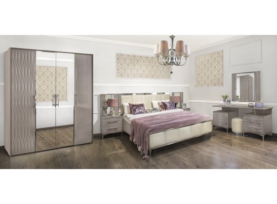 Шкаф 4-х ств. Гравита, серый камень глянец в Набережных Челнах