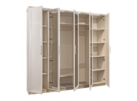 Шкаф 5-ти дверный НОННА, мокко глянец в Набережных Челнах