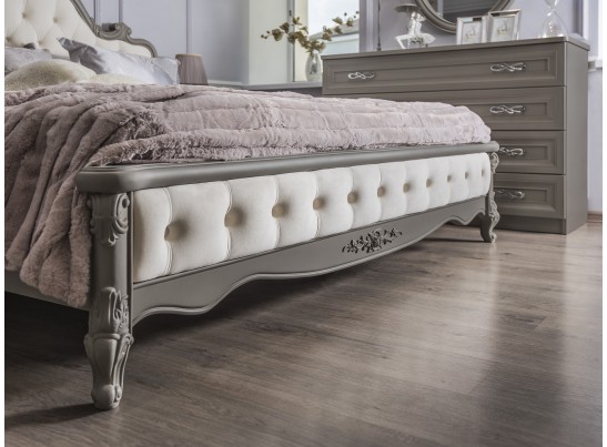 Кровать Мишель Лайт 180*200 серый камень