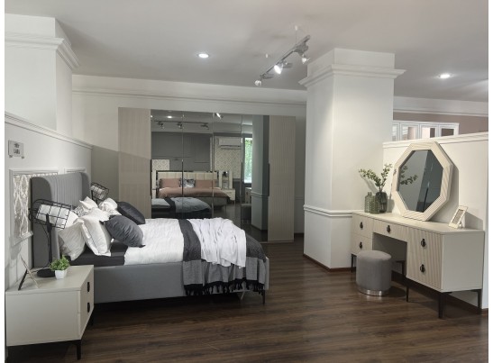 Кровать Стелла 160x200 см светло серый камень