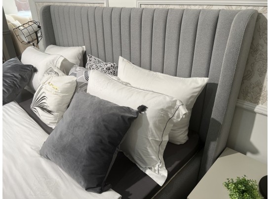 Кровать Стелла 180x200 см светло серый камень